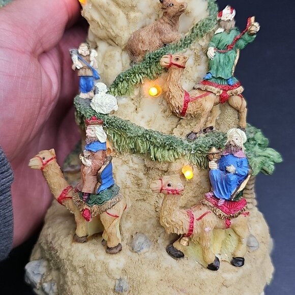 Singing Lighted Nativity Tree And 2 Christmas Candles Holiday Decor - Picture 16 of 16